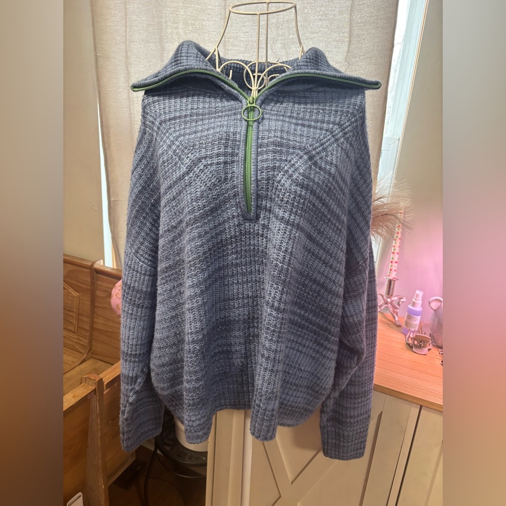 Aerie Half Zip Sweater Size Medium